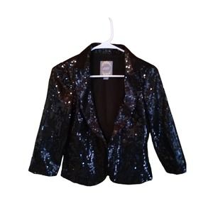 Black Sequin Blazer Size S